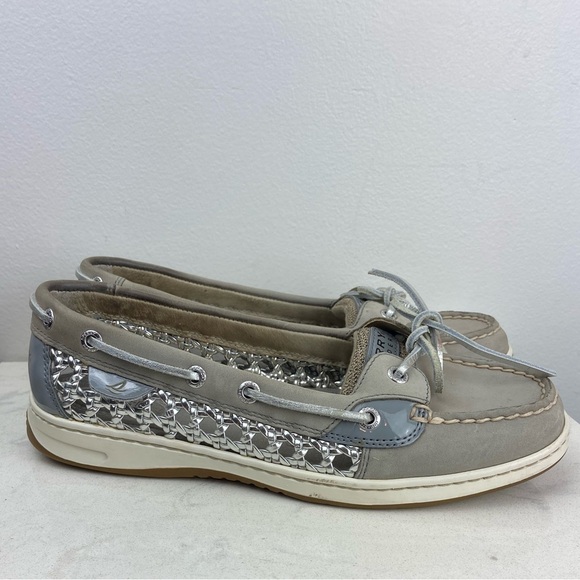 SPERRY Top Sider Women's Angelfish 2-Eye Caning Shoes Leather Loafers - Picture 12 of 12